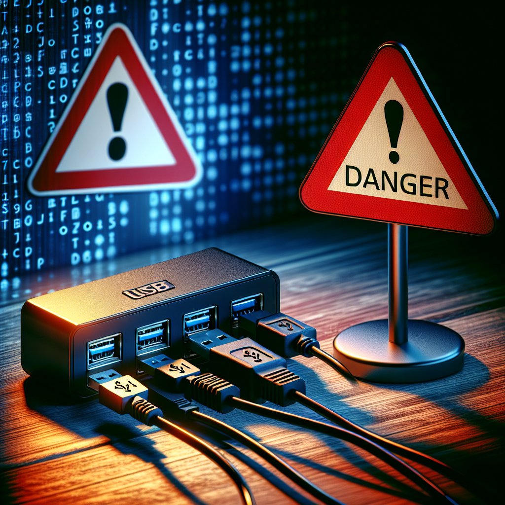 Are there any security risks associated with using USB hubs?